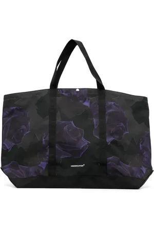 UNDERCOVER Tote de tafetán con rosas estampadas