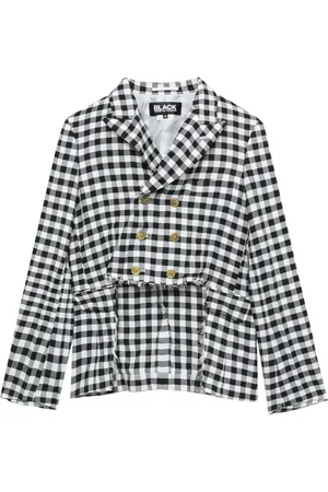 Comme des Garçons Chamarra con motivo de cuadros gingham