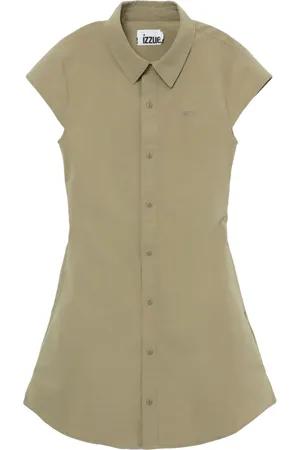 Izzue Vestido camisero con logo bordado