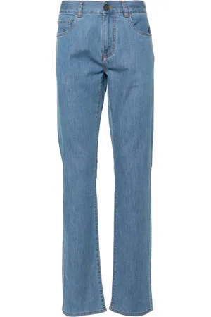 CANALI Jeans slim con tiro medio