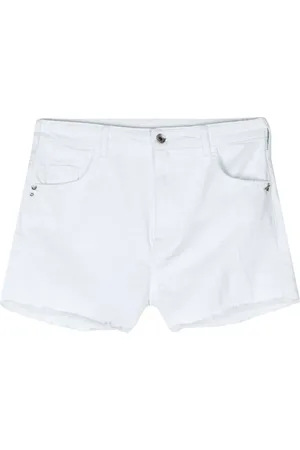 Patrizia Pepe Shorts de mezclilla deshilachados