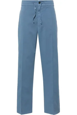CANALI Pantalones rectos con cordones en la pretina