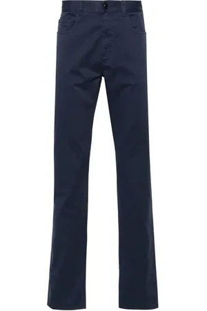 CANALI Pantalones rectos con tiro medio