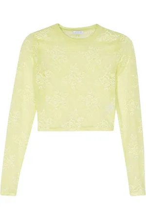 Patrizia Pepe Top corto con encaje floral