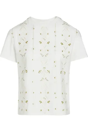 Giambattista Valli Playera con bordado floral