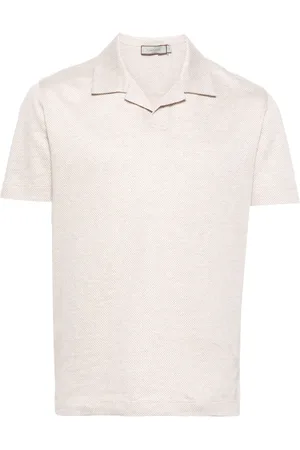 CANALI Playera tipo polo con cuello cubano