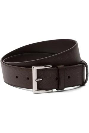 Prada Cinturón Saffiano con logo triangular