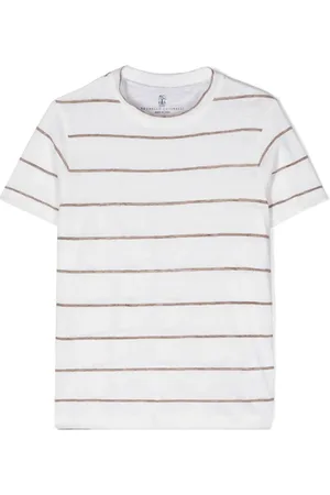 Brunello Cucinelli Playera con rayas