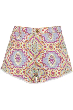 Etro Shorts de mezclilla con estampado floral