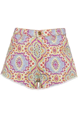 Etro Shorts de mezclilla con estampado floral