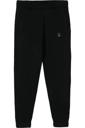 Maison Kitsuné Pants con logo bordado