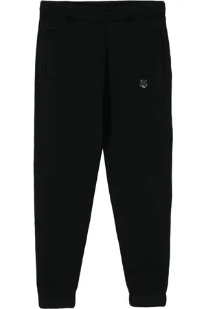 Maison Kitsuné Pants con logo bordado