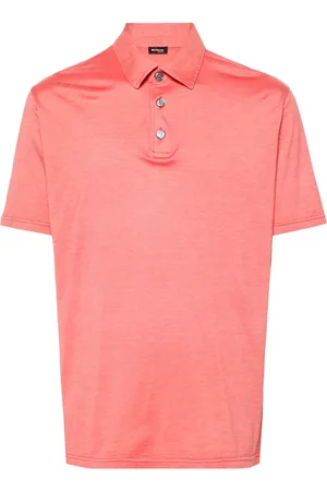Kiton Playera tipo polo con efecto melange
