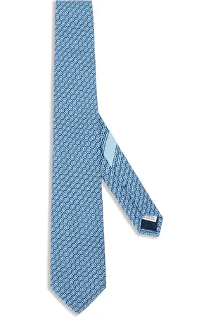 Salvatore Ferragamo Corbata de seda con estampado entretejido
