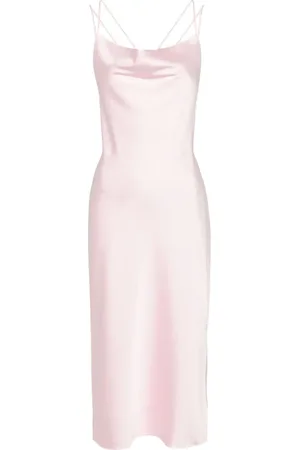 ROTATE Slip dress midi de satén
