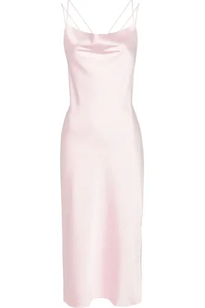 ROTATE Slip dress midi de satén