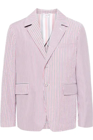 Thom Browne Blazer con rayas estampadas y botones