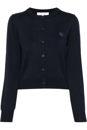 Maison Kitsuné Cárdigan con aplique del logo
