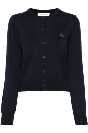 Maison Kitsuné Cárdigan con aplique del logo