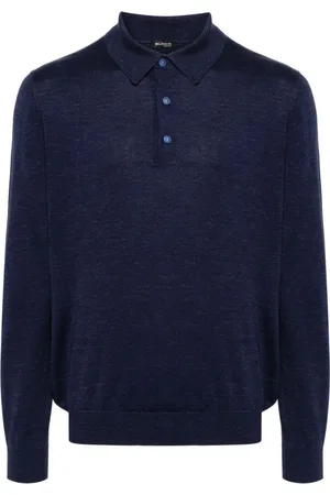 Kiton Playera tipo polo de tejido fino
