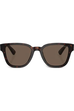 Prada Lentes de sol con armazón en D estilo carey