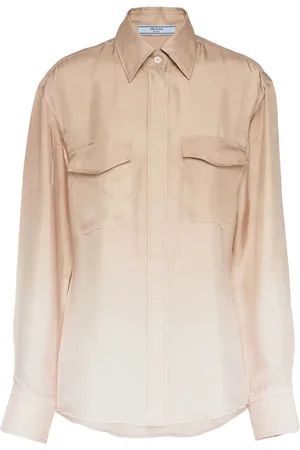 Prada Camisa de seda con efecto degradado