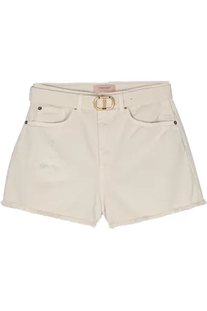 Twin-Set Shorts de mezclilla con cinturón