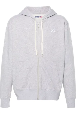 Autry Hoodie con logo bordado y cierre