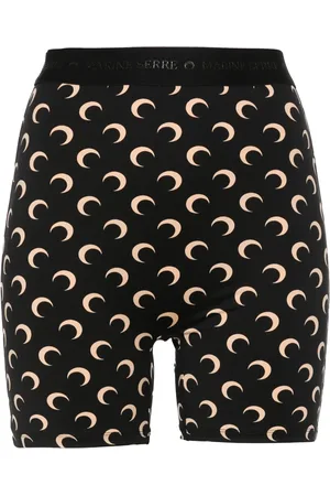 Marine Serre Shorts con motivo Crescent Moon