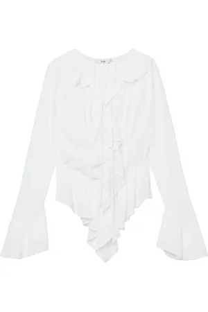 B+AB Blusa con peplum y volantes