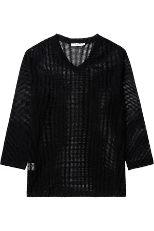 B+AB Top de malla con cuello en V