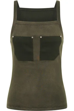 DION LEE Camiseta con bolsillo de remache