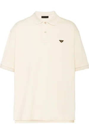 Prada Playera tipo polo con logo triangular
