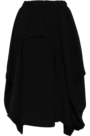 Comme des Garçons Falda midi con diseño drapeado