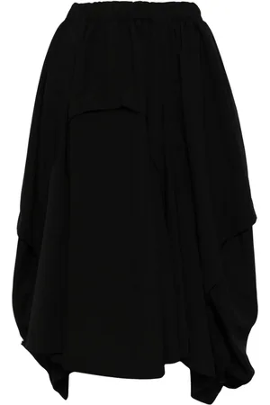 Comme des Garçons Falda midi con diseño drapeado