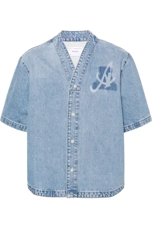 Axel Arigato Camisa de mezclilla con logo estampado