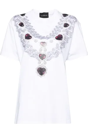 John Richmond Playera con detalles de strass