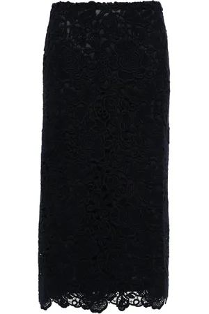 VALENTINO GARAVANI Vestido midi con encaje de guipur