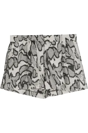 Stella McCartney Shorts con pinzas y estampado abstrato