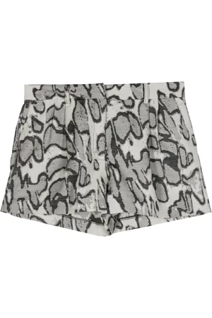 Stella McCartney Shorts con pinzas y estampado abstrato