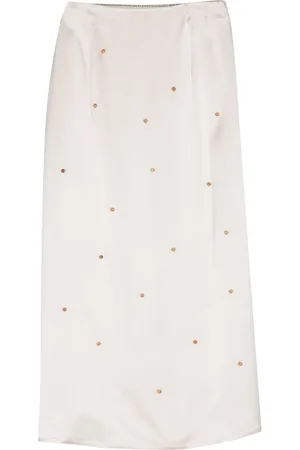 ALYSI Falda midi con diseño recto