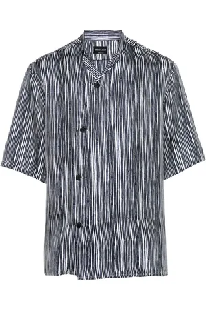Giorgio Armani Camisa de seda con motivo de rayas