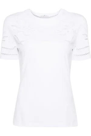 ERMANNO SCERVINO Playera con bordado inglés