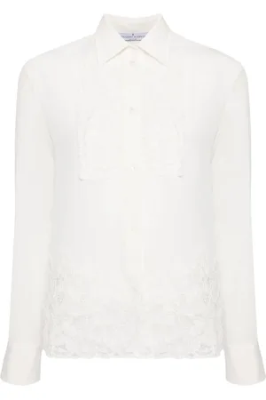 ERMANNO SCERVINO Camisa de seda con aplique de encaje