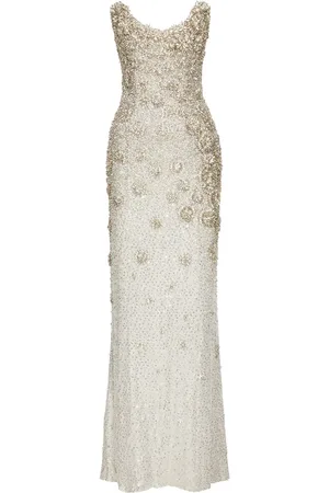 Oscar de la Renta Vestido de fiesta strapless con detalles de cristal