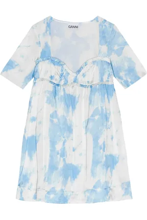Ganni Vestido corto con diseño satinado