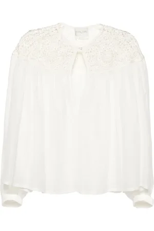 FORTE FORTE Camisa con paneles de crochet
