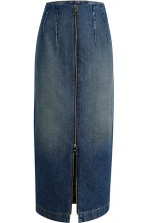 Khaite Falda midi de mezclilla The Ruly