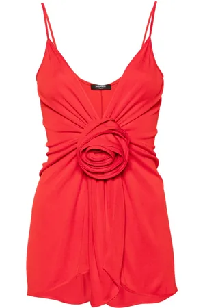 Balmain Top con aplique de flor