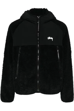 STUSSY Chamarra con capucha y logo estampado